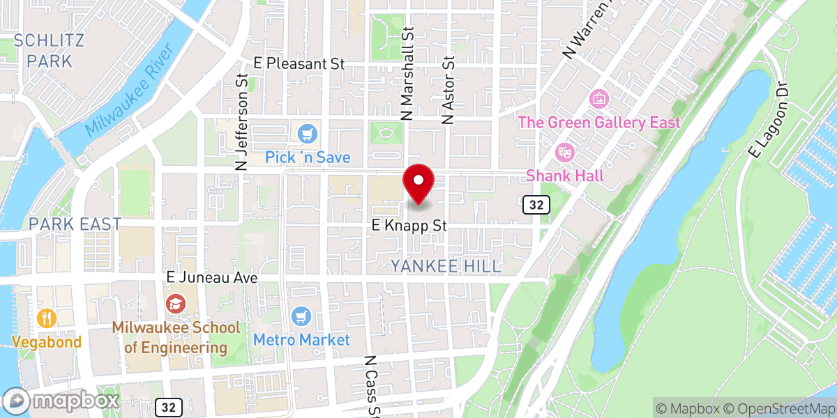 Map showing location of St. Paul's Episcopal Church