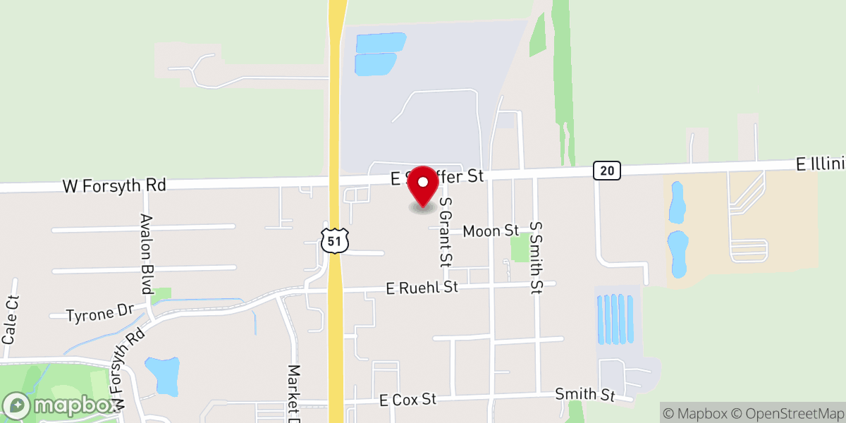 Map showing location of Decatur Christian School