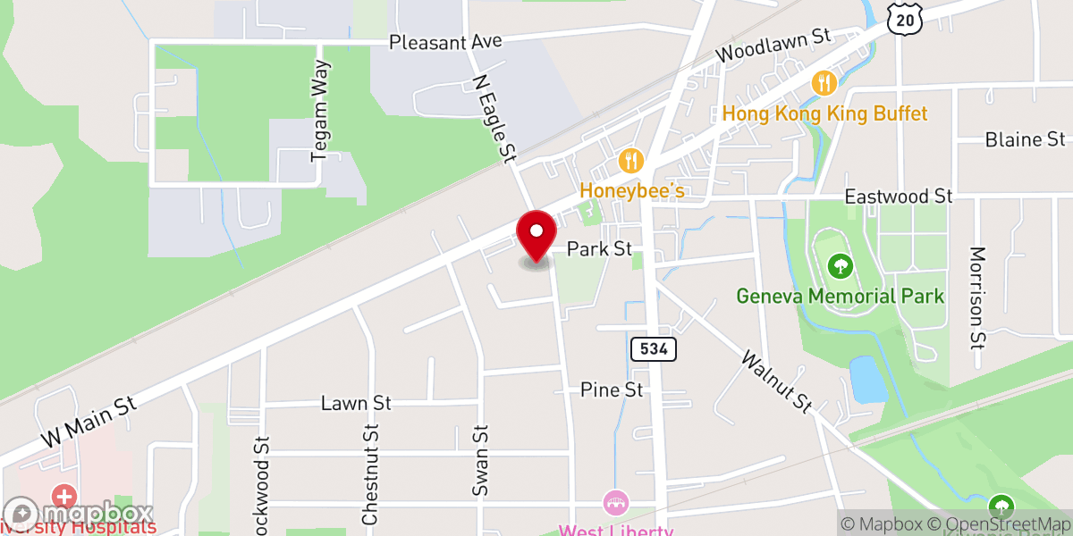 Map showing location of Christ Episcopal Church