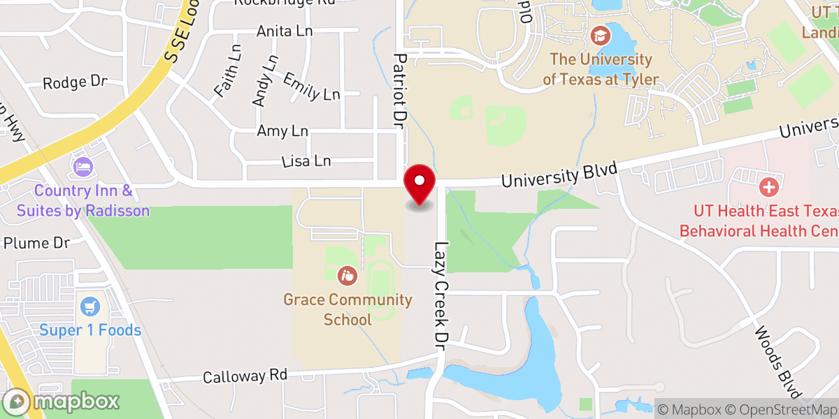 Map showing location of Grace Community Church - Office
