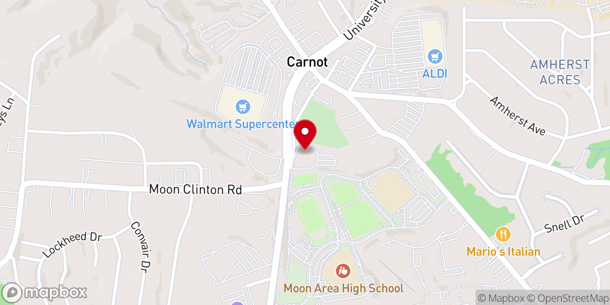 Map showing location of Sharon Community Presbyterian Church