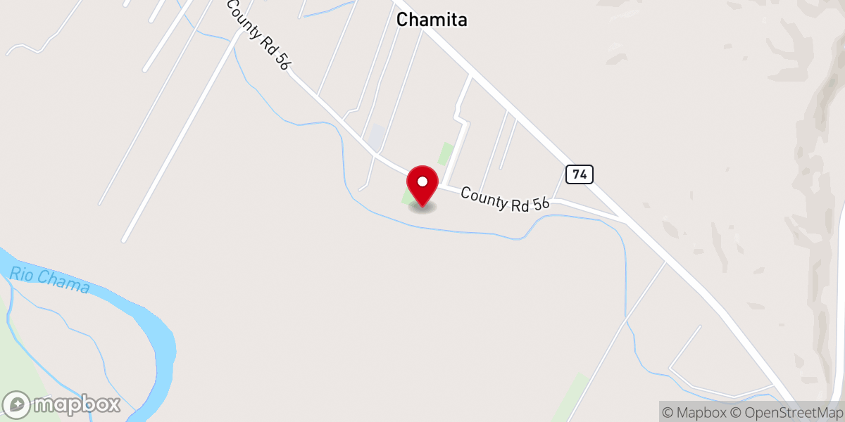 Map showing location of St Peter's Chapel (San Pedro)