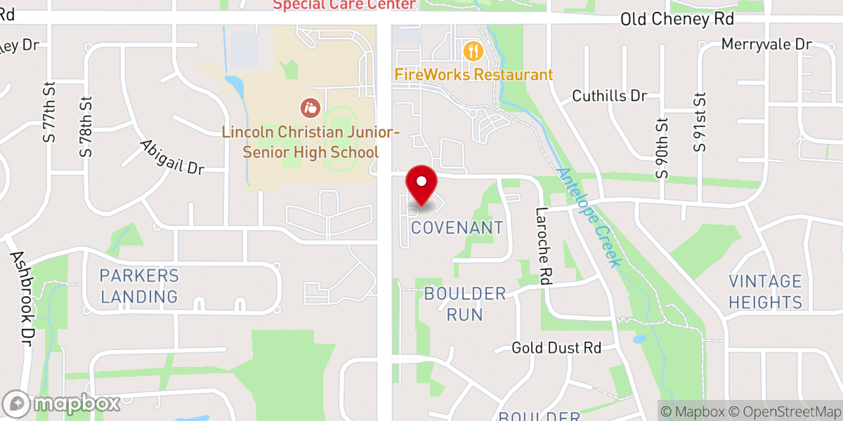 Map showing location of New Covenant Community Church