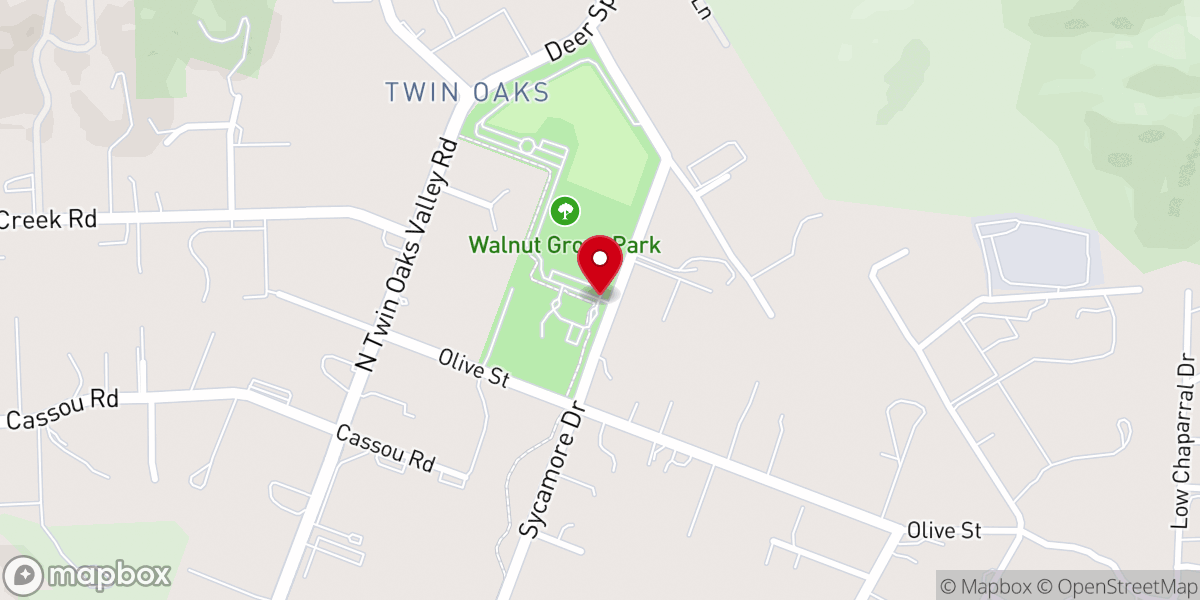 Map showing location of Walnut Grove Park