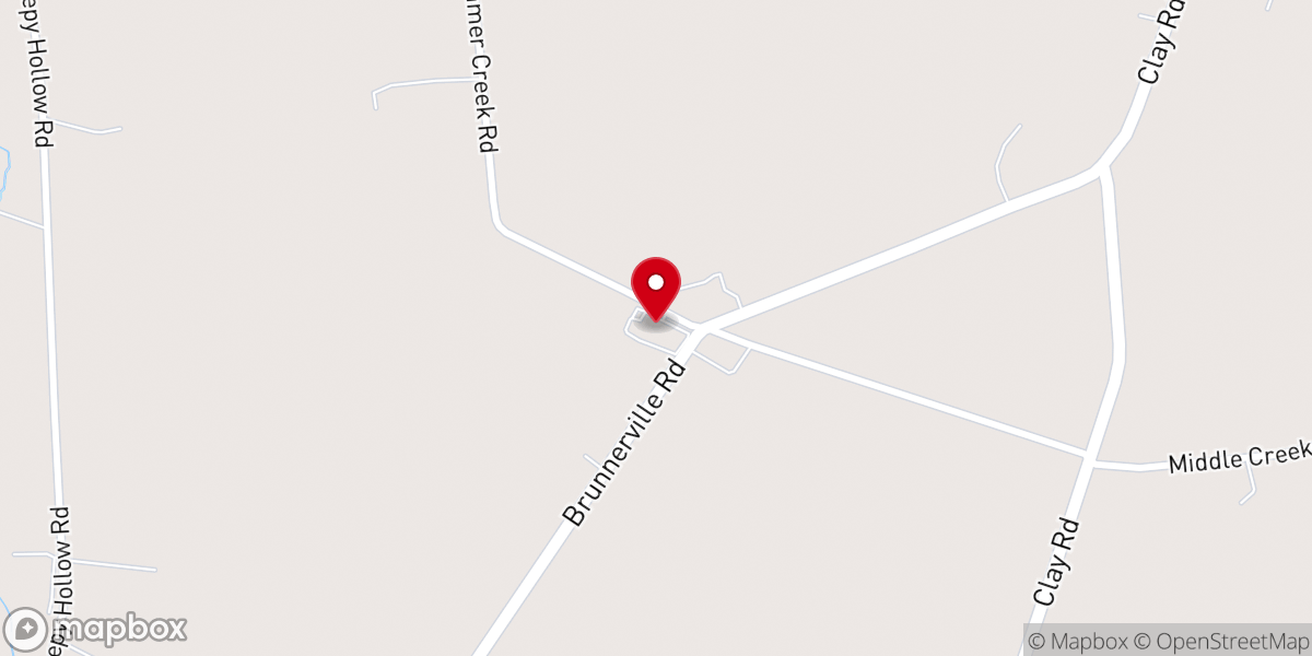 Map showing location of Hammer Creek Mennonite Church