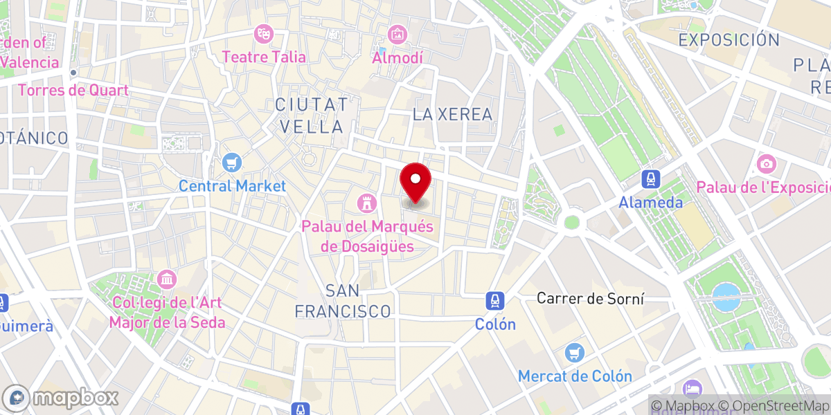 Map showing location of Iglesia del Patriarca