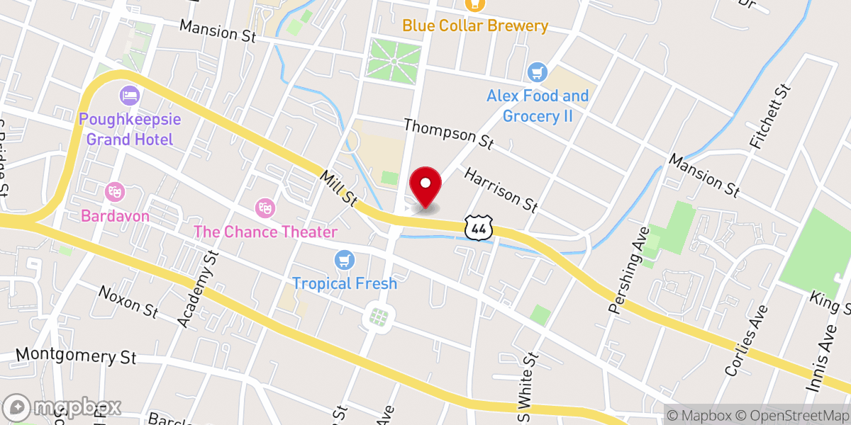 Map showing location of Ebenezer Baptist Church