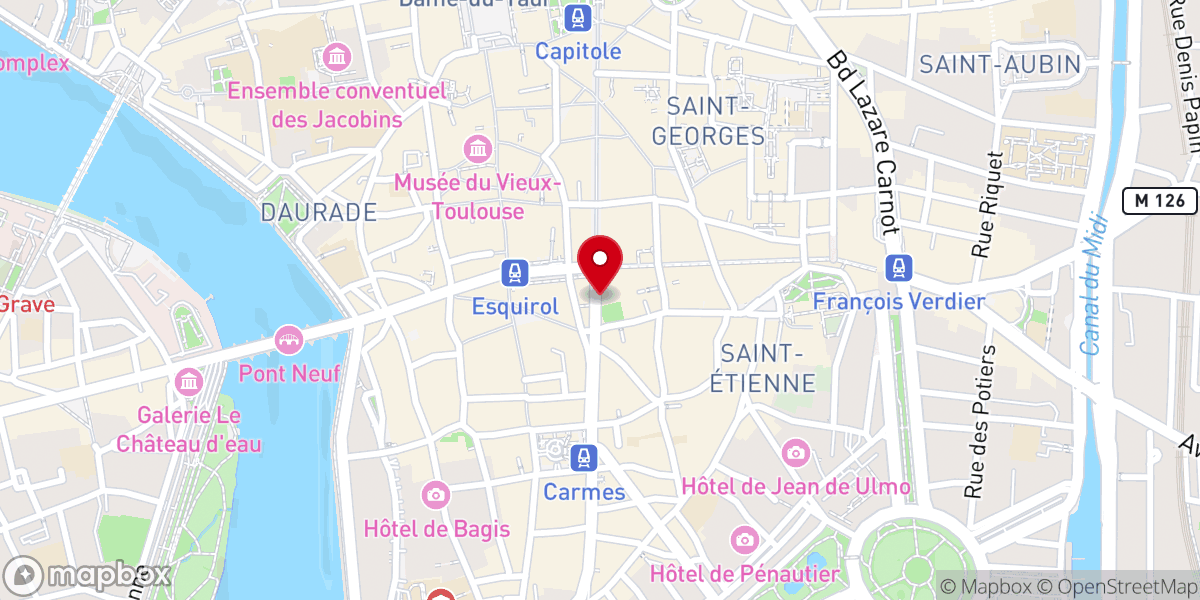 Map showing location of CCI de Toulouse