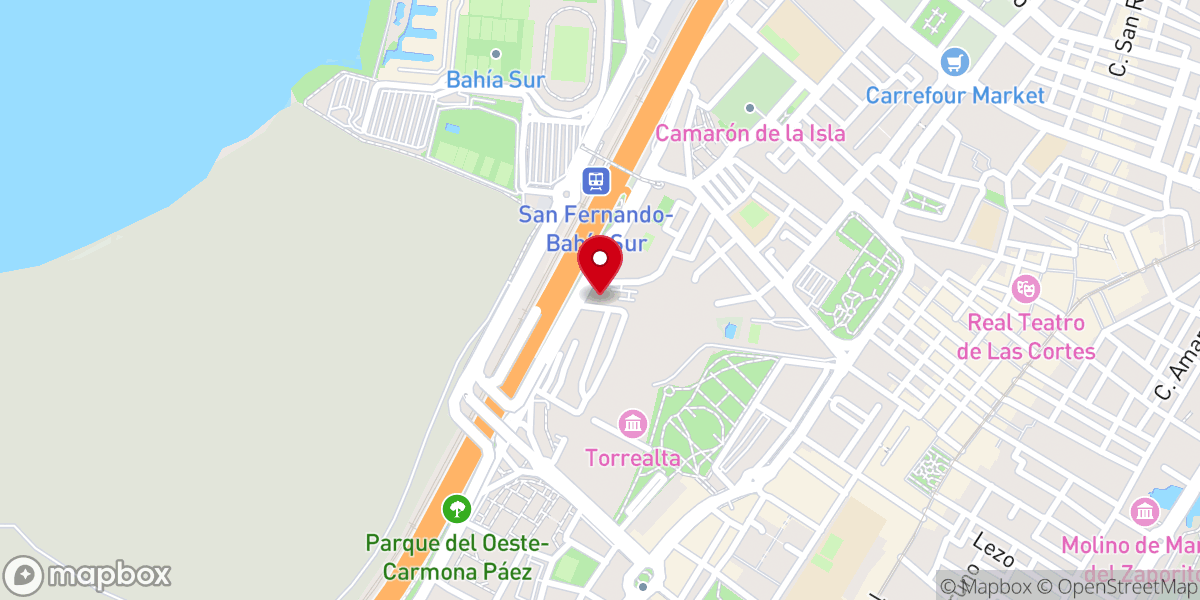 Map showing location of Iglesia de Jesucristo de los Santos de los Últimos Días