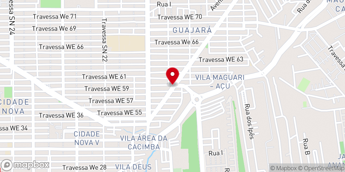 Map showing location of Igreja Assembleia de Deus