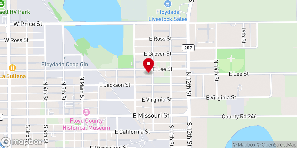 Map showing location of Chapel Grant's Cogic