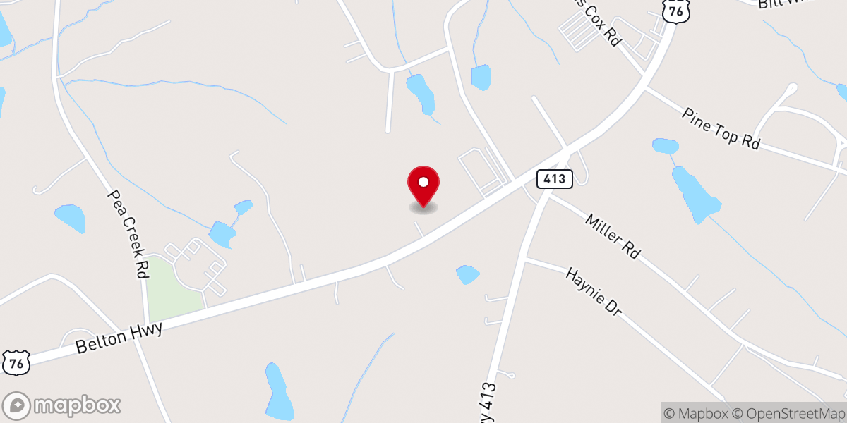 Map showing location of Calvary Baptist Church of Belton