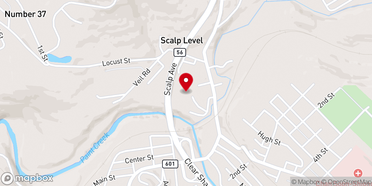 Map showing location of Life Church