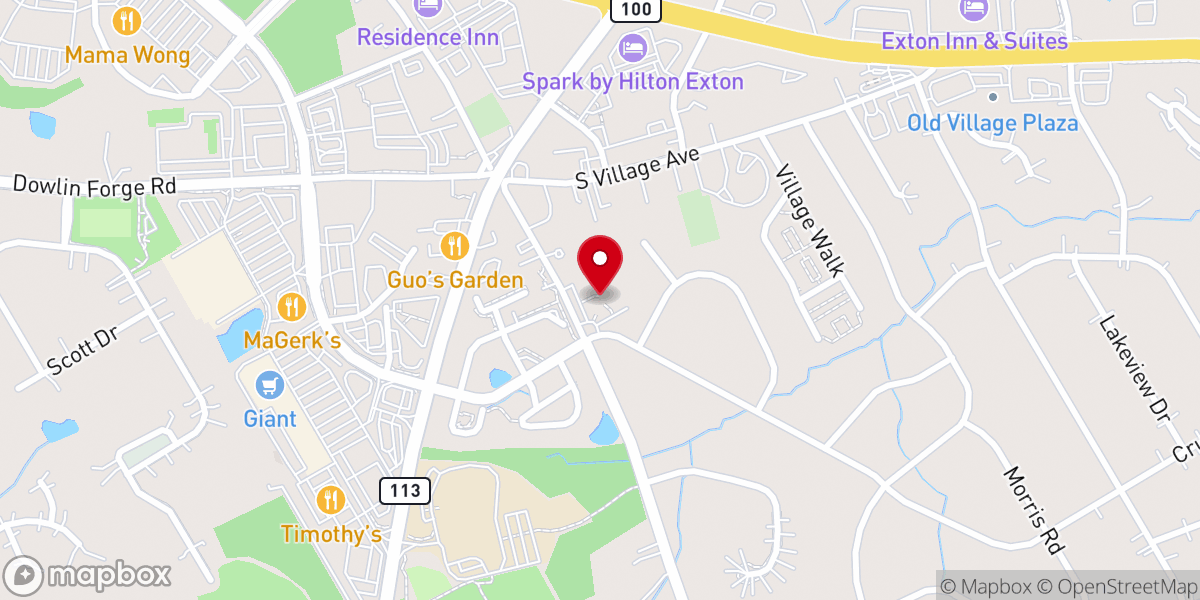 Map showing location of Marsh Creek Community Church