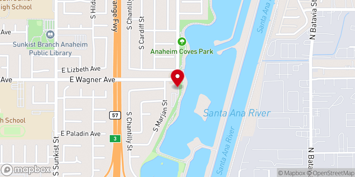 Map showing location of The Cove Church