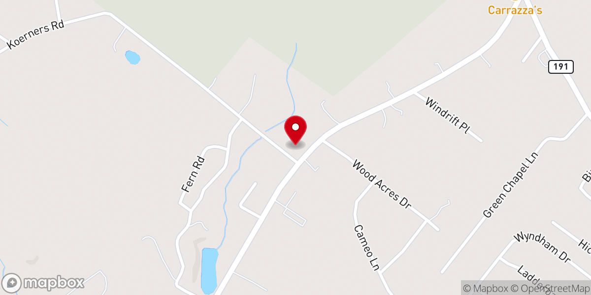 Map showing location of Paradise Valley Baptist Church