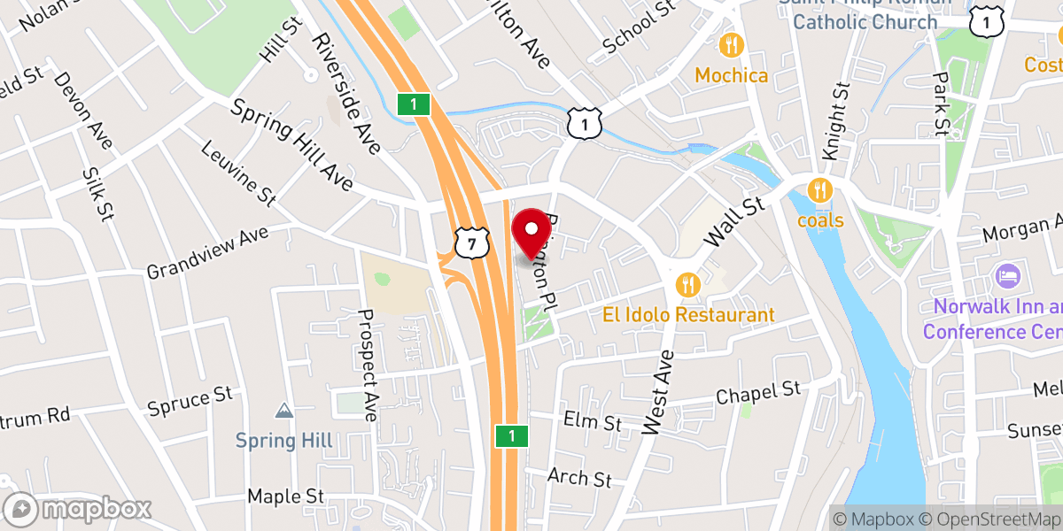 Map showing location of The Salvation Army of Norwalk, Connecticut
