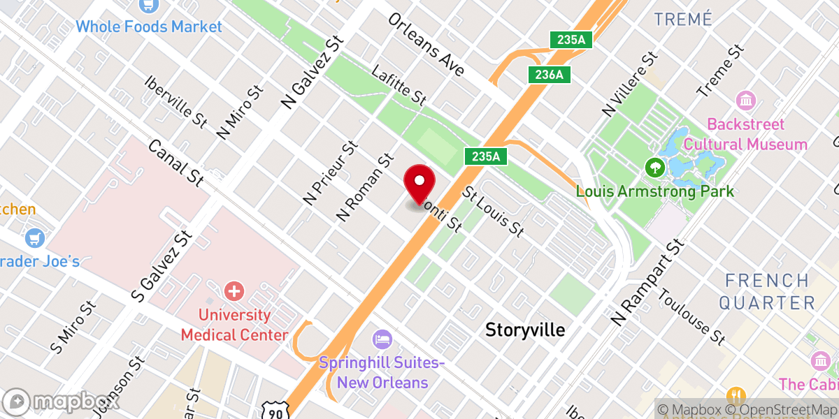 Map showing location of Christian Unity Baptist Church