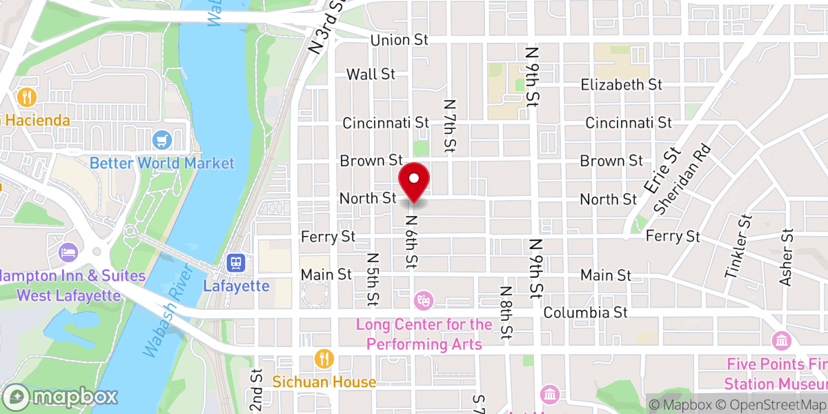 Map showing location of First Christian Church