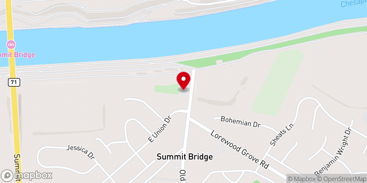 Map showing location of Mt Pisgah UAME Church