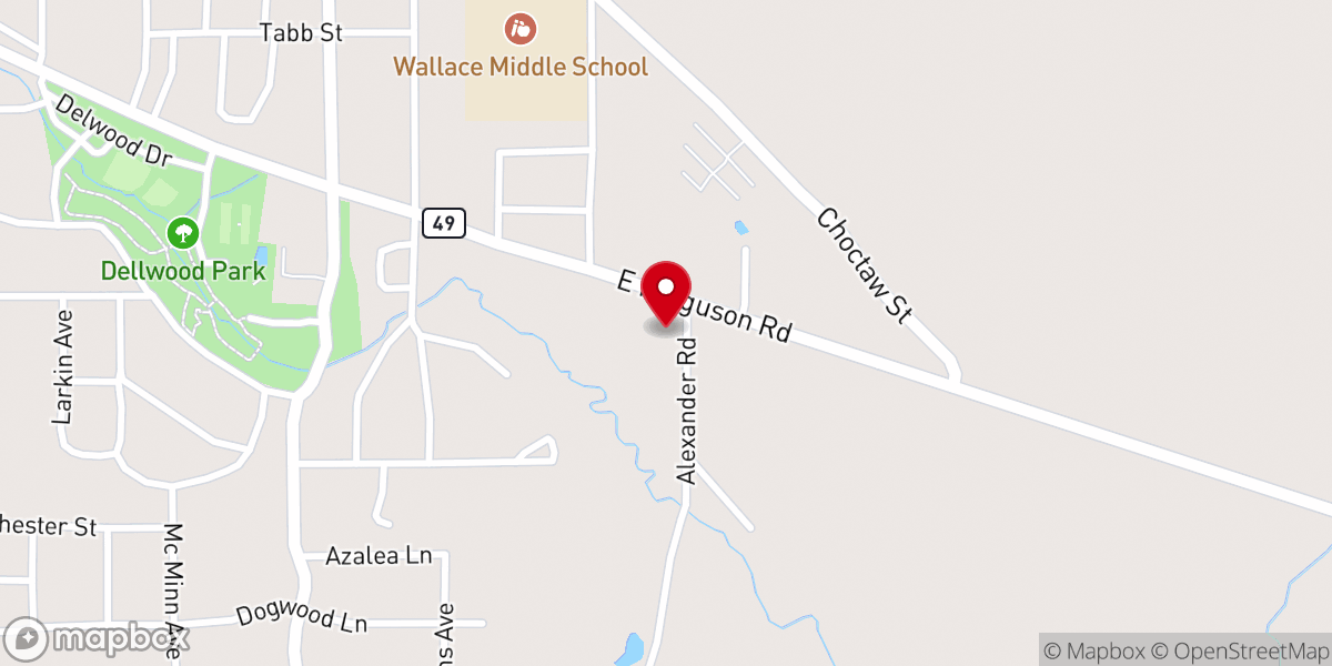 Map showing location of Southside Church of Christ