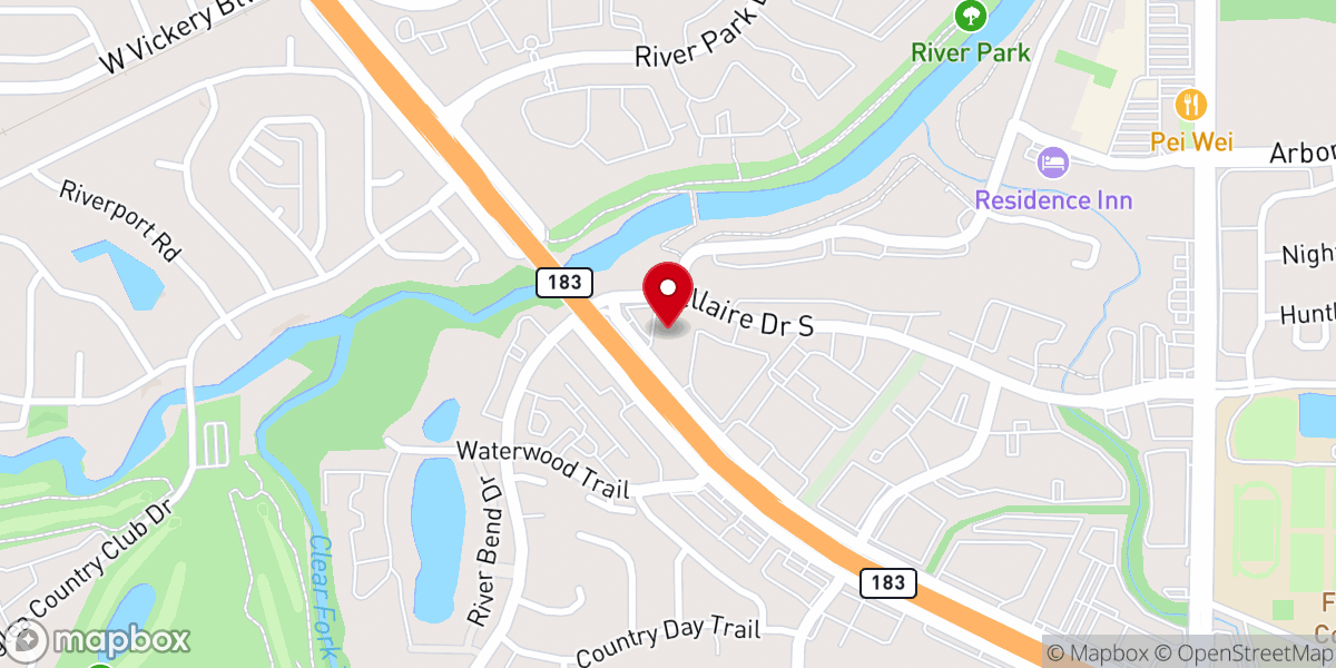 Map showing location of Trinity Chapel Bible Church