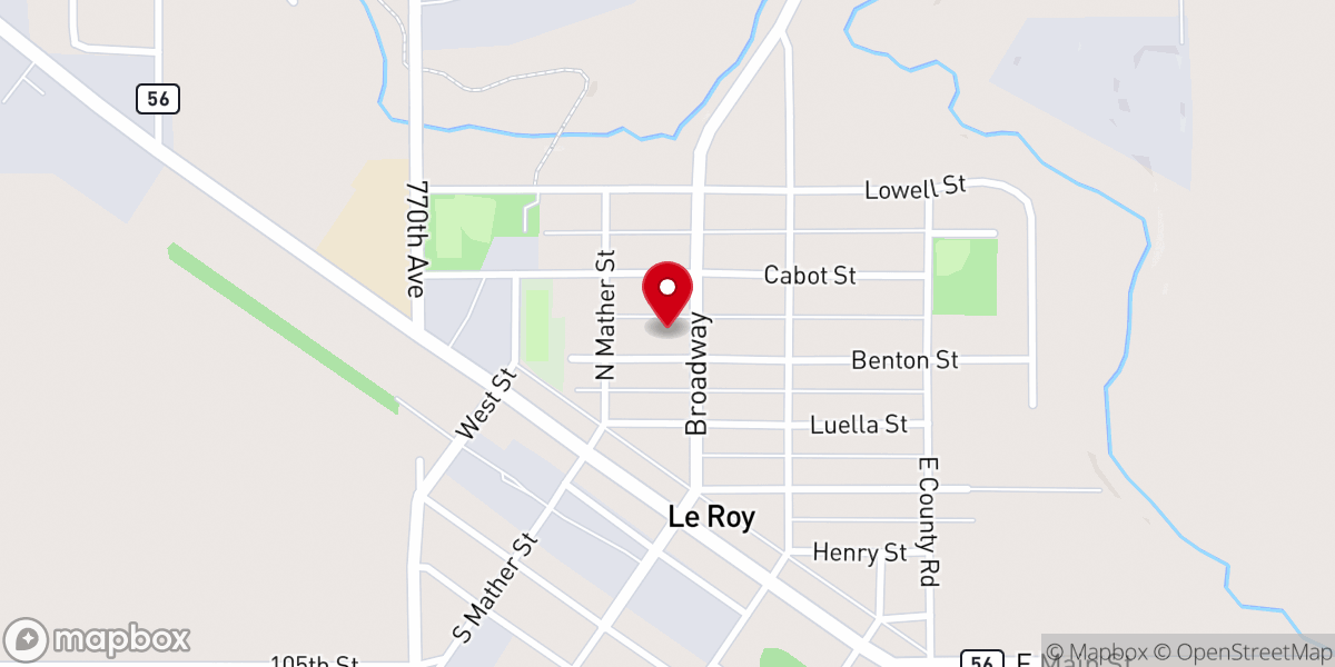 Map showing location of First Presbyterian Church