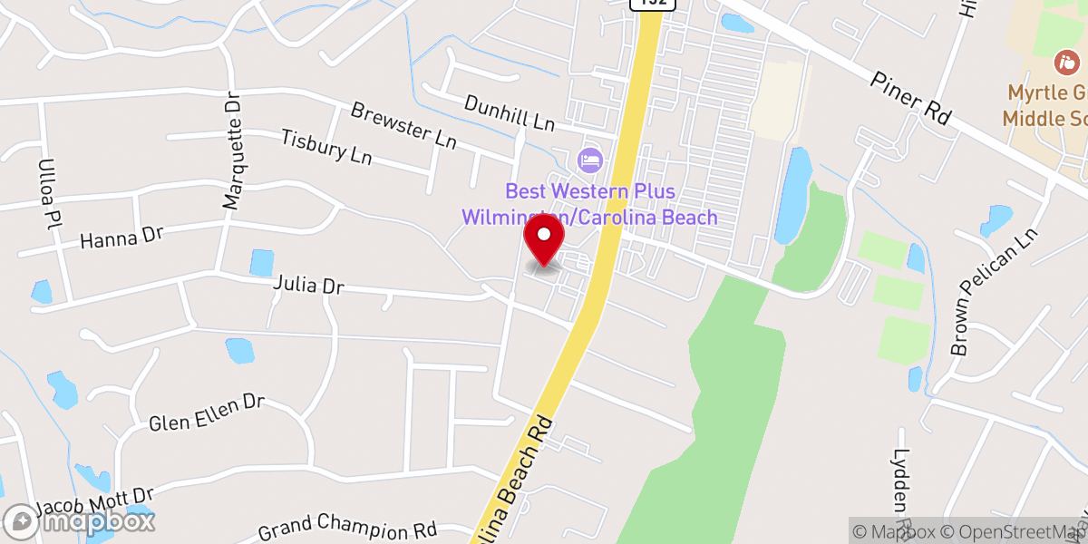 Map showing location of Wilmington First Church of the Nazarene