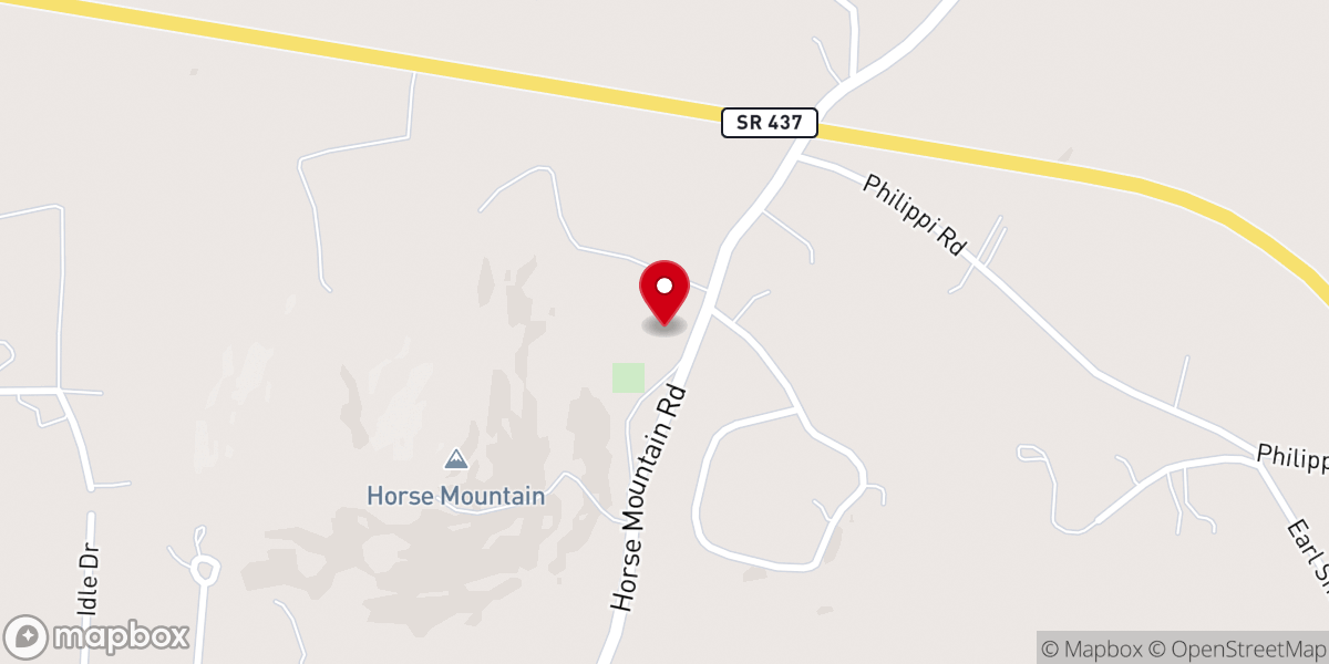 Map showing location of Trinity Baptist Church