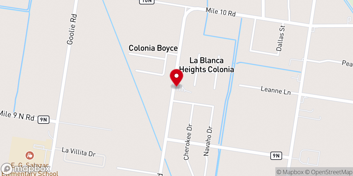 Map showing location of Amor viviente church IPHC