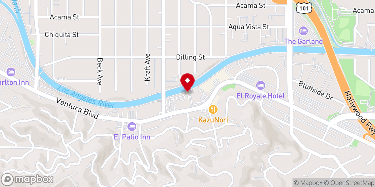 Map showing location of Saddleback Church LA