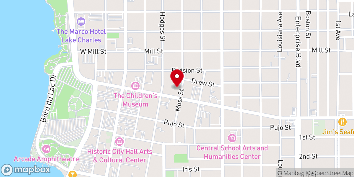 Map showing location of Historic church