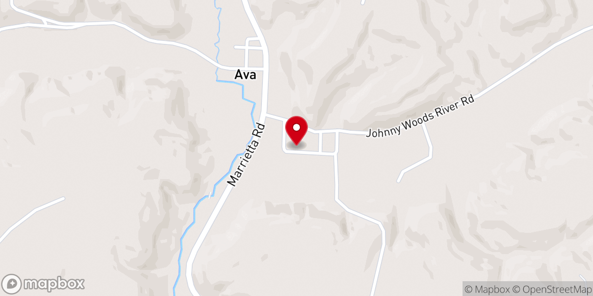 Map showing location of Ava Free Methodist Church