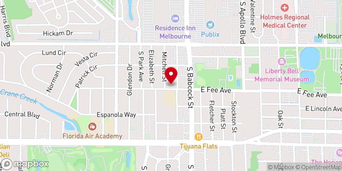 Map showing location of Lighthouse Assembly of God