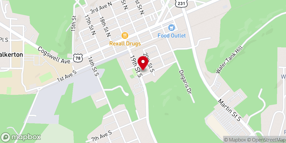 Map showing location of Life Family Worship Center