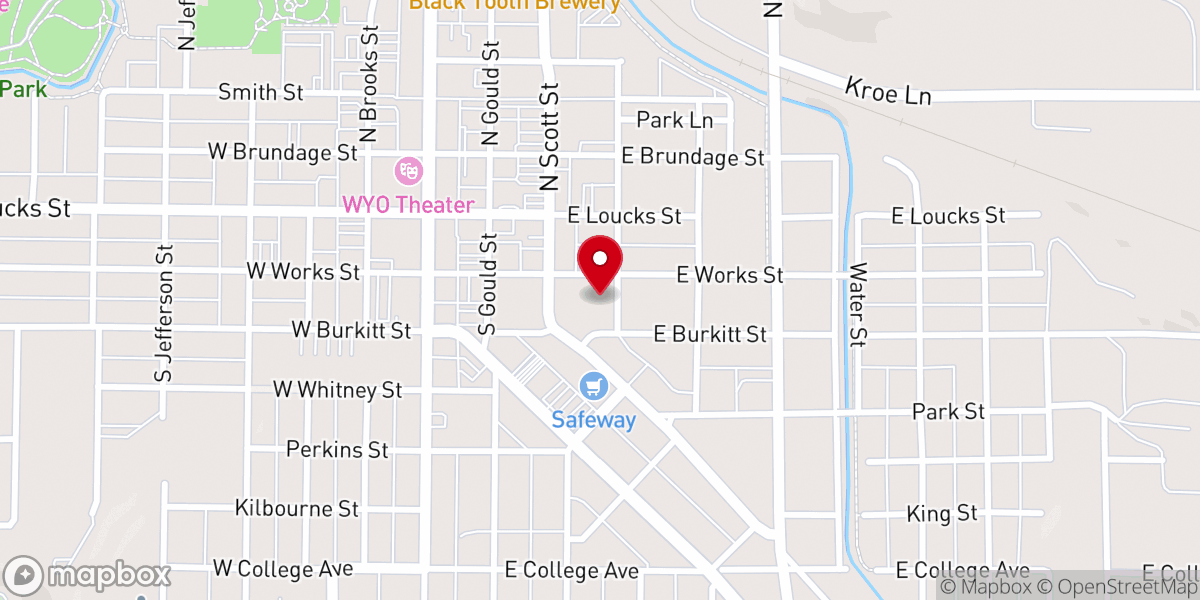 Map showing location of First Christian Church Thrift Store