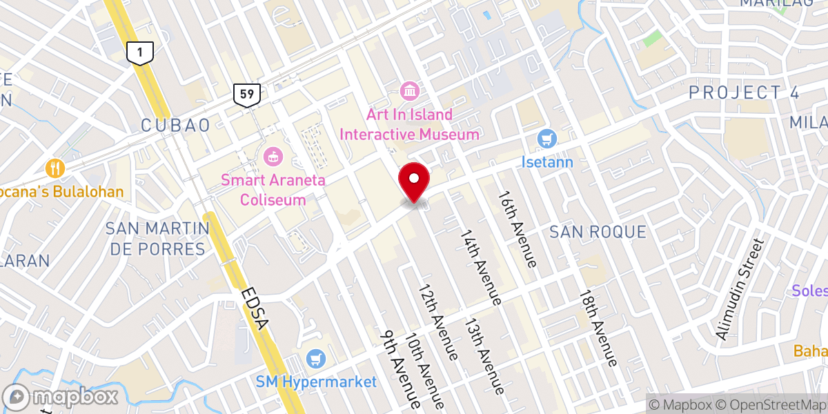 Map showing location of Angono Bible Baptist Church Mission