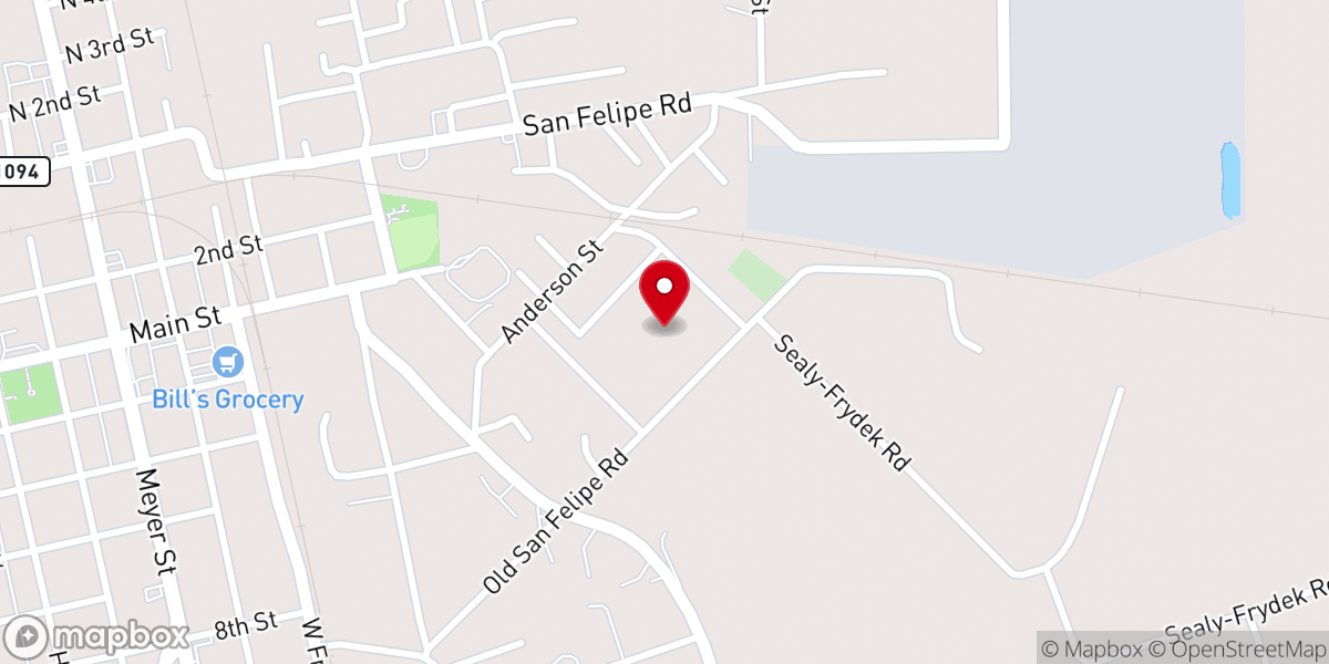 Map showing location of Sealy Christian Pantry