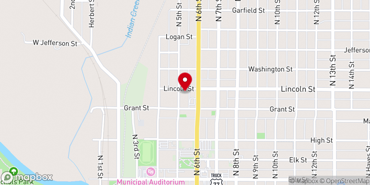Map showing location of Homestead Cluster