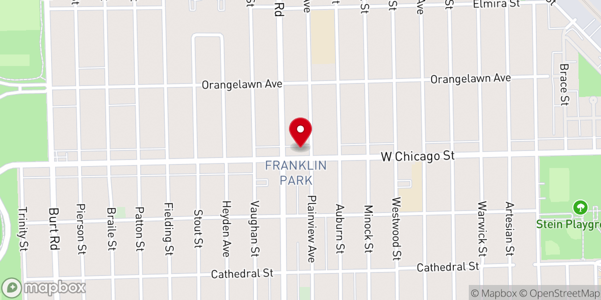 Map showing location of New Westside Central Baptist Church