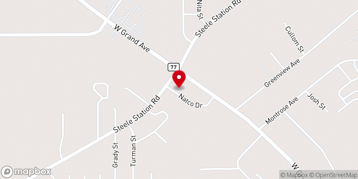 Map showing location of Westside Church of Christ