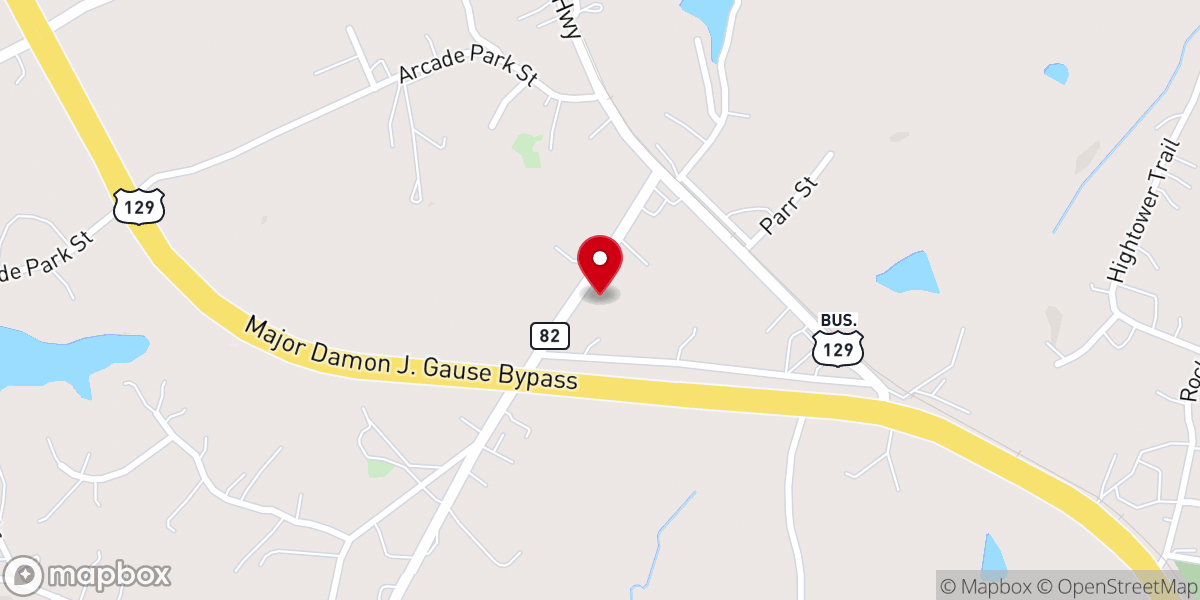 Map showing location of Arcade Congregational Holiness Church