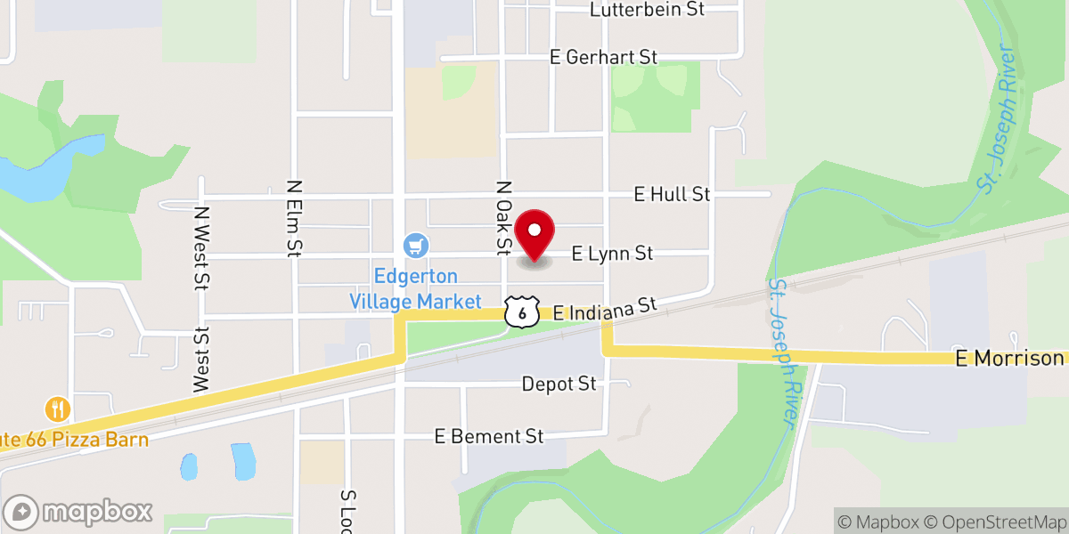 Map showing location of Grace Lutheran Church