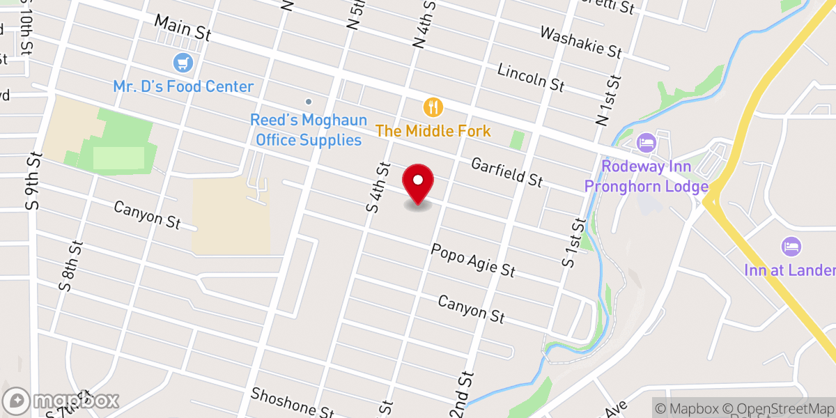Map showing location of First Baptist Church