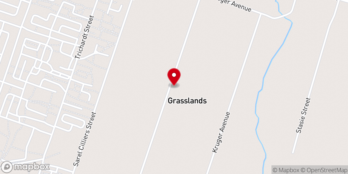 Map showing location of Bloemfontein Church, Pastor Scharneck