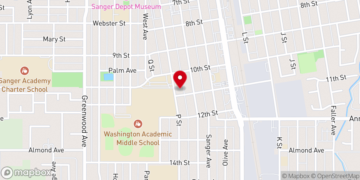 Map showing location of First Pentecostal Church