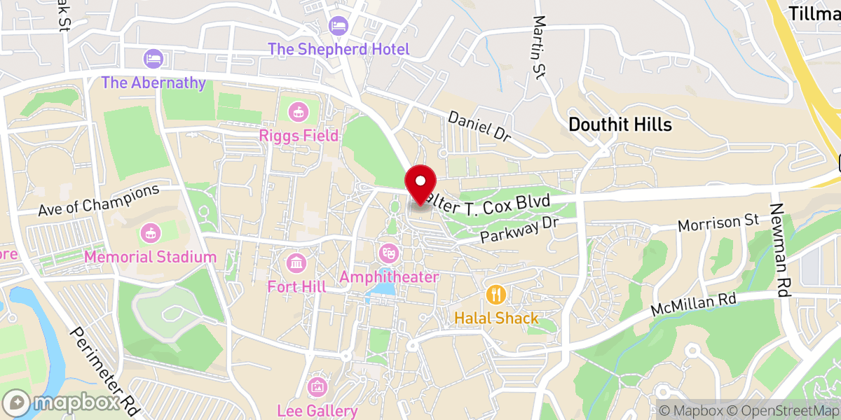 Map showing location of Sikes Hall