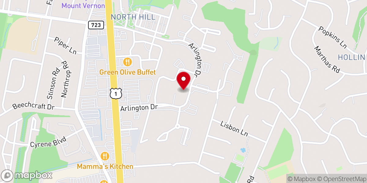 Map showing location of Mount Vernon Square Apartment Homes