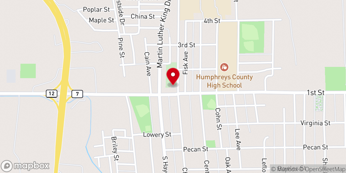 Map showing location of Greengrove Baptist Church
