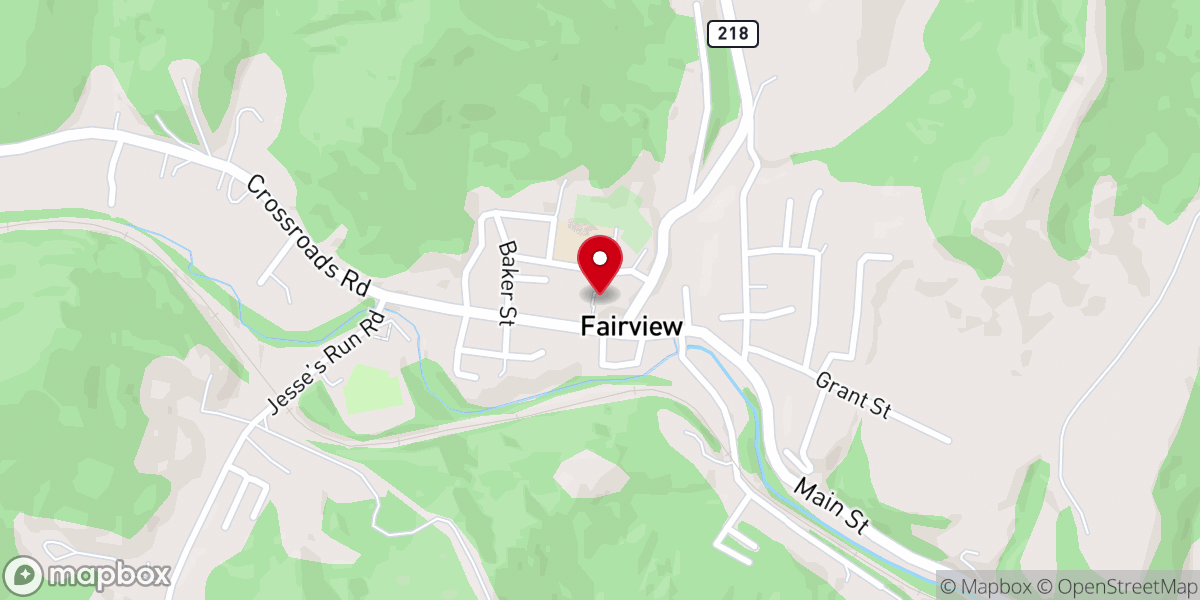 Map showing location of St Paul Baptist Church